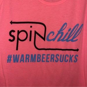 American Apparel Spin Chill Warm Beer Sucks Tank - Neon Pink